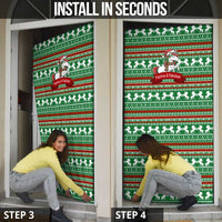 Unicorn Festive Fabulous Christmas Door Cover Xmas Holiday Patterns - Wonder Print Shop