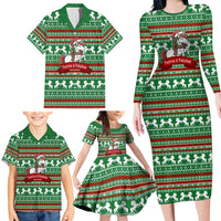 Unicorn Festive Fabulous Christmas Family Matching Long Sleeve Bodycon Dress and Hawaiian Shirt Xmas Holiday Patterns - Wonder Print Shop