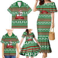 Unicorn Festive Fabulous Christmas Family Matching Mermaid Dress and Hawaiian Shirt Xmas Holiday Patterns - Wonder Print Shop