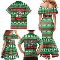 Unicorn Festive Fabulous Christmas Family Matching Mermaid Dress and Hawaiian Shirt Xmas Holiday Patterns - Wonder Print Shop
