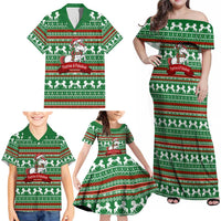 Unicorn Festive Fabulous Christmas Family Matching Off Shoulder Maxi Dress and Hawaiian Shirt Xmas Holiday Patterns - Wonder Print Shop
