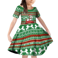 Unicorn Festive Fabulous Christmas Family Matching Off Shoulder Short Dress and Hawaiian Shirt Xmas Holiday Patterns - Wonder Print Shop
