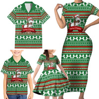Unicorn Festive Fabulous Christmas Family Matching Short Sleeve Bodycon Dress and Hawaiian Shirt Xmas Holiday Patterns - Wonder Print Shop
