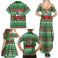 Unicorn Festive Fabulous Christmas Family Matching Summer Maxi Dress and Hawaiian Shirt Xmas Holiday Patterns - Wonder Print Shop