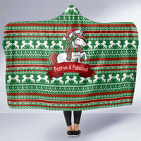 Unicorn Festive Fabulous Christmas Hooded Blanket Xmas Holiday Patterns - Wonder Print Shop