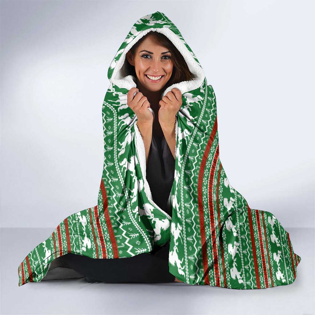 Unicorn Festive Fabulous Christmas Hooded Blanket Xmas Holiday Patterns - Wonder Print Shop