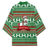 Unicorn Festive Fabulous Christmas Kimono Xmas Holiday Patterns - Wonder Print Shop