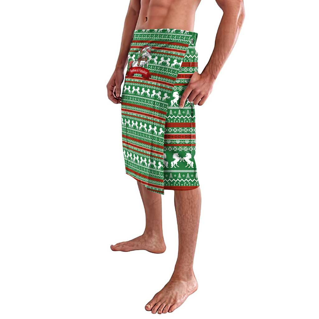 Unicorn Festive Fabulous Christmas Lavalava Xmas Holiday Patterns - Wonder Print Shop