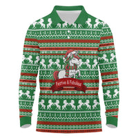 Unicorn Festive Fabulous Christmas Long Sleeve Polo Shirt Xmas Holiday Patterns - Wonder Print Shop