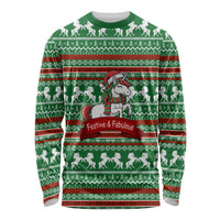 Unicorn Festive Fabulous Christmas Long Sleeve Shirt Xmas Holiday Patterns - Wonder Print Shop