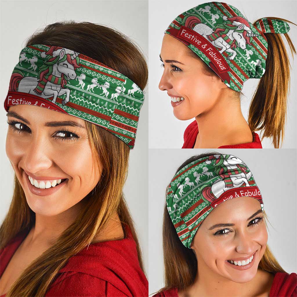 Unicorn Festive Fabulous Christmas Neck Gaiter Xmas Holiday Patterns - Wonder Print Shop