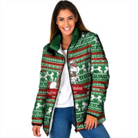 Unicorn Festive Fabulous Christmas Padded Jacket Xmas Holiday Patterns - Wonder Print Shop