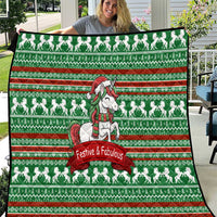 Unicorn Festive Fabulous Christmas Quilt Xmas Holiday Patterns - Wonder Print Shop