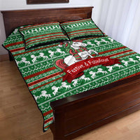 Unicorn Festive Fabulous Christmas Quilt Bed Set Xmas Holiday Patterns - Wonder Print Shop
