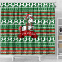 Unicorn Festive Fabulous Christmas Shower Curtain Xmas Holiday Patterns - Wonder Print Shop