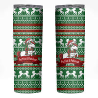 Unicorn Festive Fabulous Christmas Skinny Tumbler Xmas Holiday Patterns - Wonder Print Shop