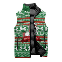 Unicorn Festive Fabulous Christmas Sleeveless Puffer Jacket Xmas Holiday Patterns - Wonder Print Shop