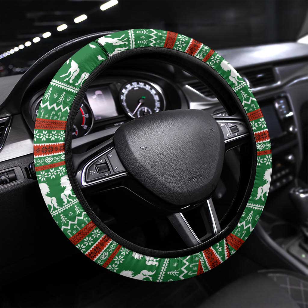 Unicorn Festive Fabulous Christmas Steering Wheel Cover Xmas Holiday Patterns - Wonder Print Shop