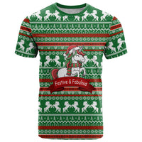 Unicorn Festive Fabulous Christmas T Shirt Xmas Holiday Patterns - Wonder Print Shop