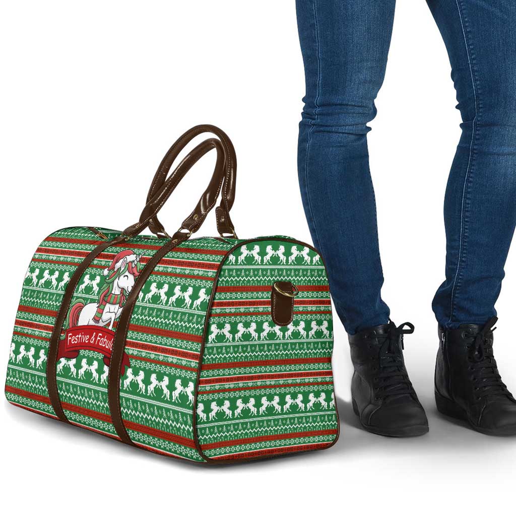 Unicorn Festive Fabulous Christmas Travel Bag Xmas Holiday Patterns - Wonder Print Shop