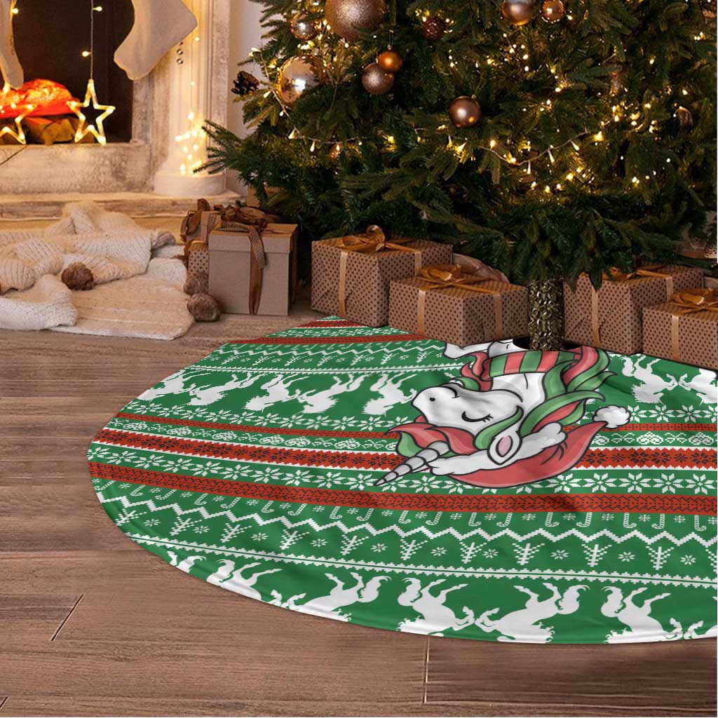 Unicorn Festive Fabulous Christmas Tree Skirt Xmas Holiday Patterns - Wonder Print Shop