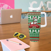 Unicorn Festive Fabulous Christmas Tumbler With Handle Xmas Holiday Patterns - Wonder Print Shop