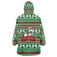 Unicorn Festive Fabulous Christmas Wearable Blanket Hoodie Xmas Holiday Patterns - Wonder Print Shop