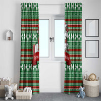 Unicorn Festive Fabulous Christmas Window Curtain Xmas Holiday Patterns - Wonder Print Shop