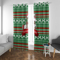 Unicorn Festive Fabulous Christmas Window Curtain Xmas Holiday Patterns - Wonder Print Shop