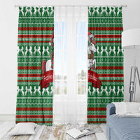 Unicorn Festive Fabulous Christmas Window Curtain Xmas Holiday Patterns - Wonder Print Shop