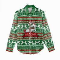 Unicorn Festive Fabulous Christmas Women Casual Shirt Xmas Holiday Patterns - Wonder Print Shop