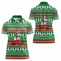Unicorn Festive Fabulous Christmas Women Polo Shirt Xmas Holiday Patterns - Wonder Print Shop