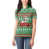 Unicorn Festive Fabulous Christmas Women Polo Shirt Xmas Holiday Patterns - Wonder Print Shop