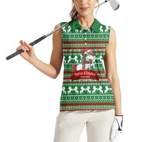 Unicorn Festive Fabulous Christmas Women Sleeveless Polo Shirt Xmas Holiday Patterns - Wonder Print Shop