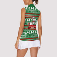 Unicorn Festive Fabulous Christmas Women Sleeveless Polo Shirt Xmas Holiday Patterns - Wonder Print Shop
