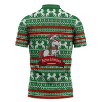 Unicorn Festive Fabulous Christmas Zipper Polo Shirt Xmas Holiday Patterns - Wonder Print Shop