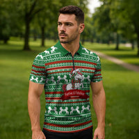 Unicorn Festive Fabulous Christmas Zipper Polo Shirt Xmas Holiday Patterns - Wonder Print Shop