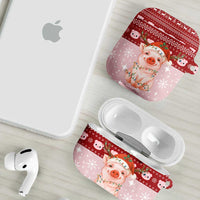 Lovely Pig Merry Christmas AirPods Case Xmas Holiday Patterns - Wonder Print Shop