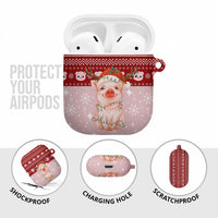 Lovely Pig Merry Christmas AirPods Case Xmas Holiday Patterns - Wonder Print Shop