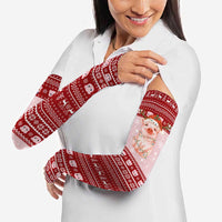 Lovely Pig Merry Christmas Arm Sleeves Xmas Holiday Patterns - Wonder Print Shop