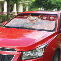 Lovely Pig Merry Christmas Auto Sun Shade Xmas Holiday Patterns - Wonder Print Shop