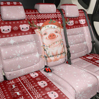 Lovely Pig Merry Christmas Back Car Seat Cover Xmas Holiday Patterns - Wonder Print Shop