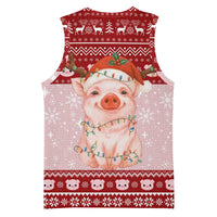 Lovely Pig Merry Christmas Basketball Jersey Xmas Holiday Patterns - Wonder Print Shop