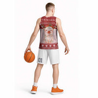 Lovely Pig Merry Christmas Basketball Jersey Xmas Holiday Patterns - Wonder Print Shop