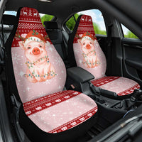 Lovely Pig Merry Christmas Car Seat Cover Xmas Holiday Patterns - Wonder Print Shop