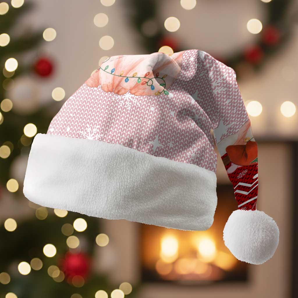 Lovely Pig Merry Christmas Santa Hat Xmas Holiday Patterns - Wonder Print Shop