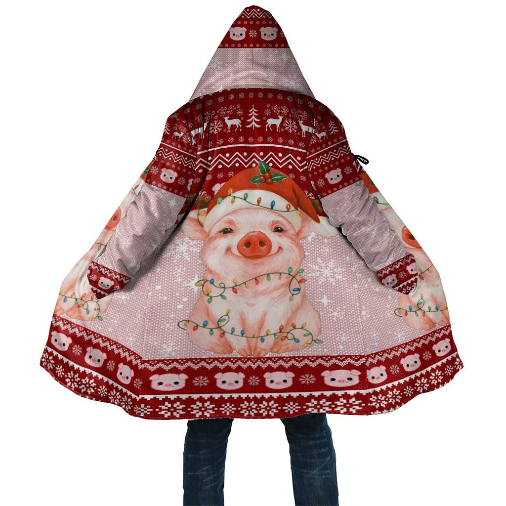 Lovely Pig Merry Christmas Cloak Xmas Holiday Patterns - Wonder Print Shop