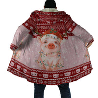 Lovely Pig Merry Christmas Cloak Xmas Holiday Patterns - Wonder Print Shop