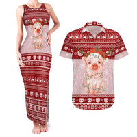 Lovely Pig Merry Christmas Couples Matching Tank Maxi Dress and Hawaiian Shirt Xmas Holiday Patterns - Wonder Print Shop