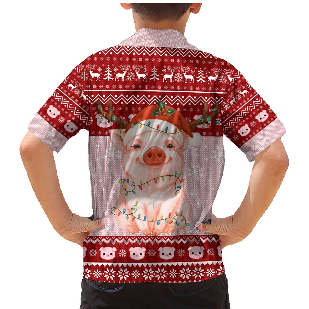 Lovely Pig Merry Christmas Family Matching Mermaid Dress and Hawaiian Shirt Xmas Holiday Patterns - Wonder Print Shop